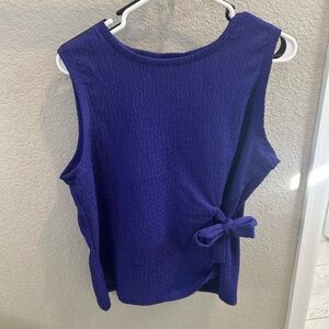 Nine West Royal Blue Tank Top with Bow Detail